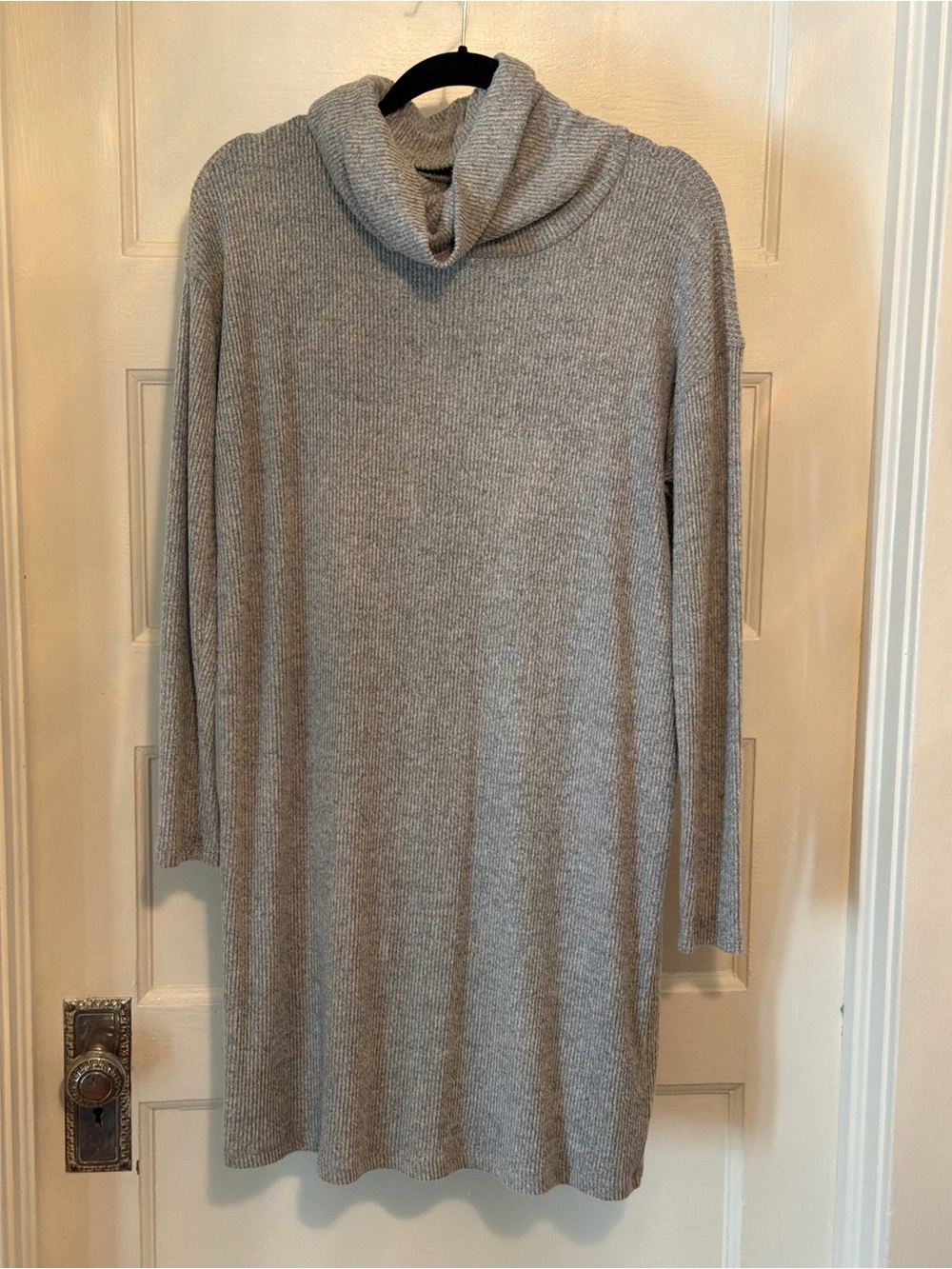 Cozy Gray Women's Sweater Dress